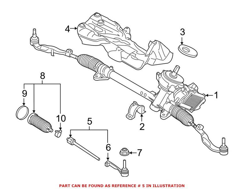 BMW Mini Steering Tie Rod Assembly - Driver Left 32106867404